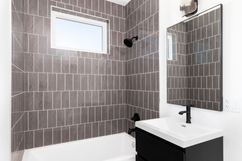 Neutral Bathroom with Textured Tiles